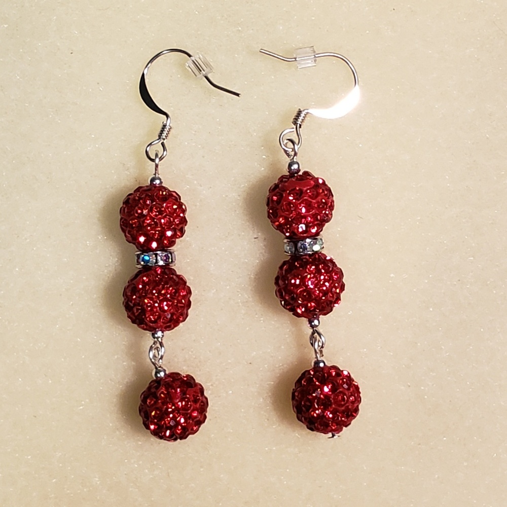 Hand made fashion sparkly earrings